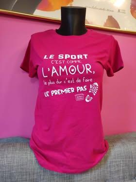 Tee-shirt rose Le Sport c'est comme l'amour